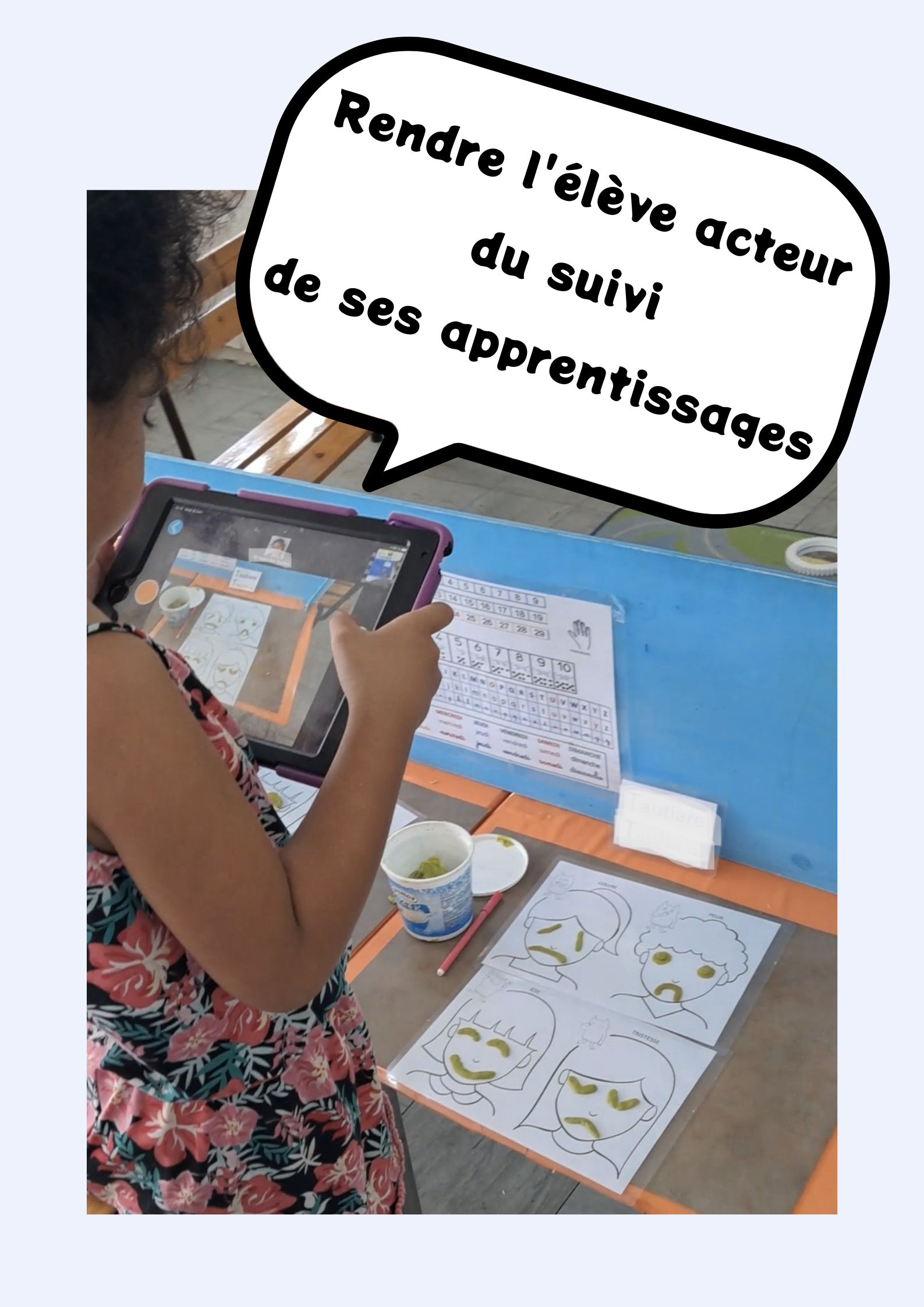 Blue and White Geometric Page Border Doubled Sided Poster